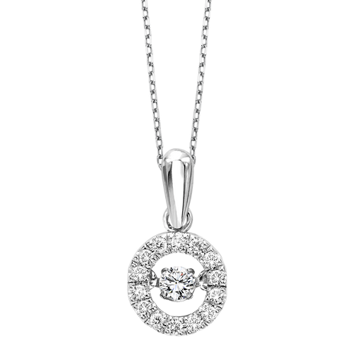 10K Diamond Rhythm of Love Pendant 1/5 ctw