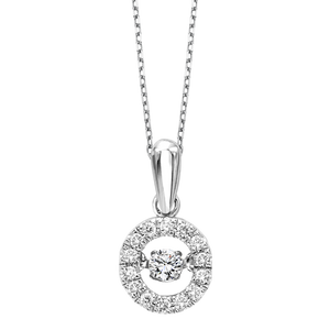 10K Diamond Rhythm of Love Pendant 1/5 ctw