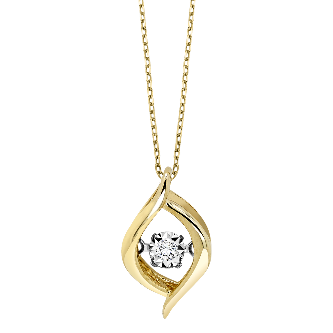 10ky Rhythm of Love Diamond Pendant