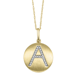 10K Diamond Alphabet Charm