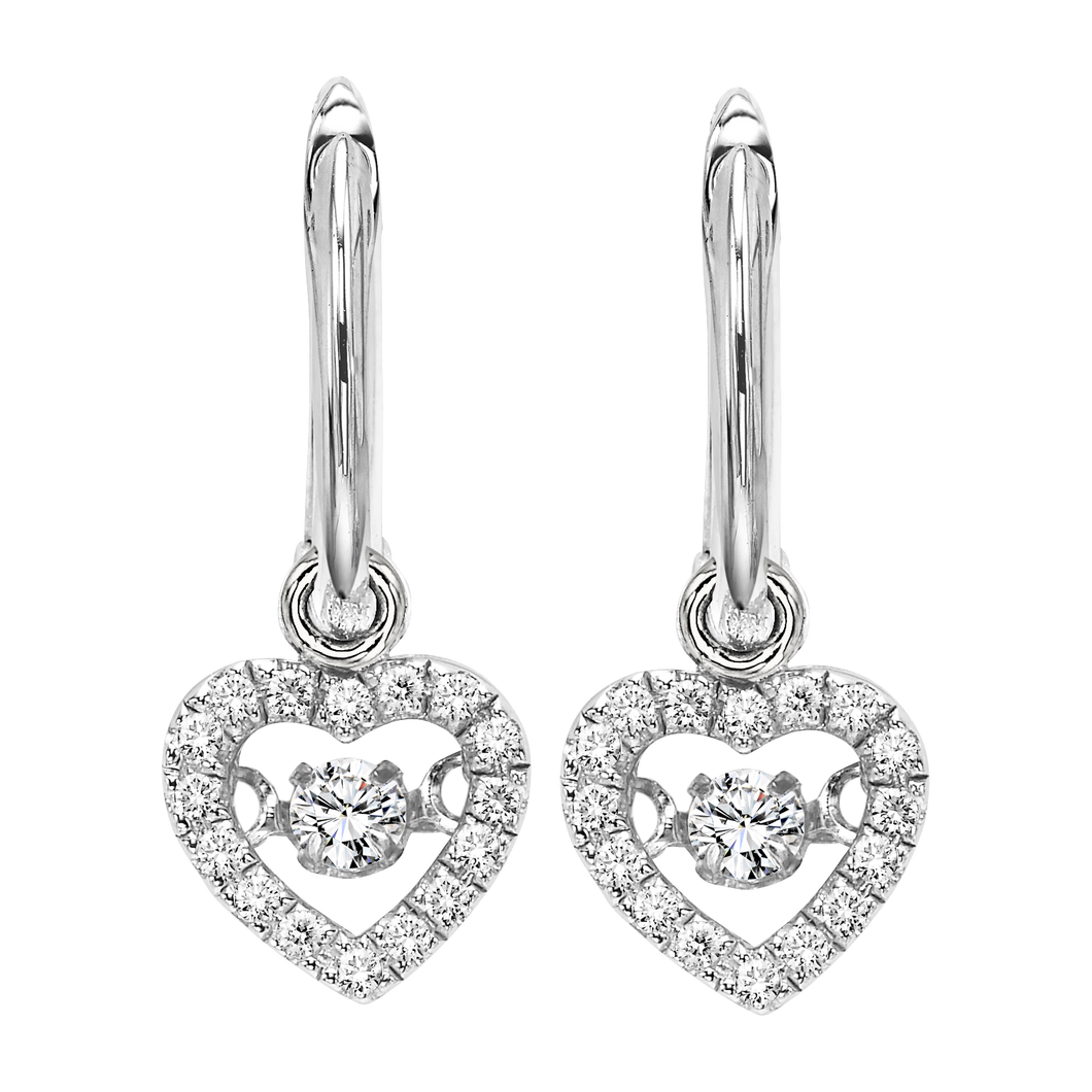10K Diamond Rhythm of Love Earrings 1/5 ctw