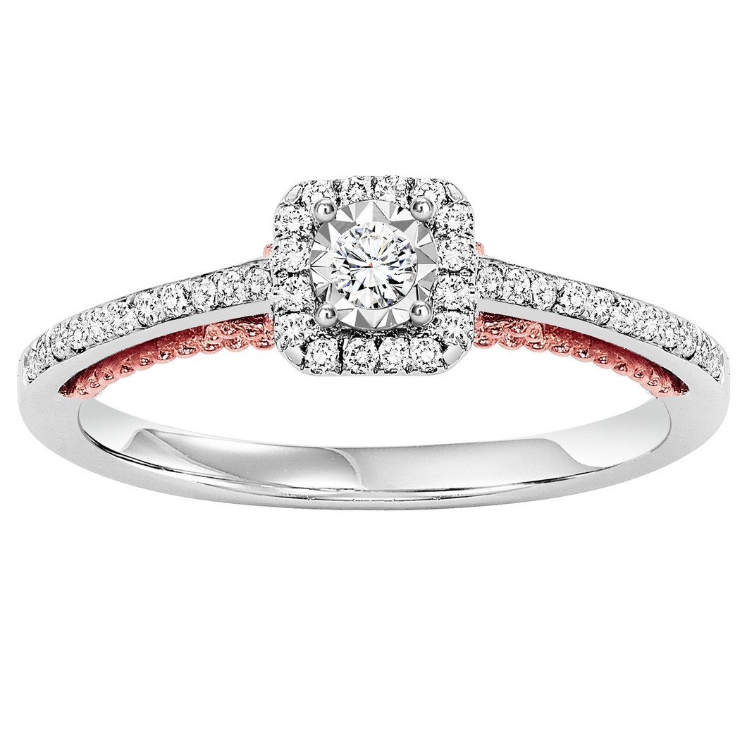 14K 1/3 ctw Engagement Ring Complete